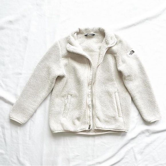 The North Face Cream Zipper Fleece Jacket Size Small - Picture 2 of 4